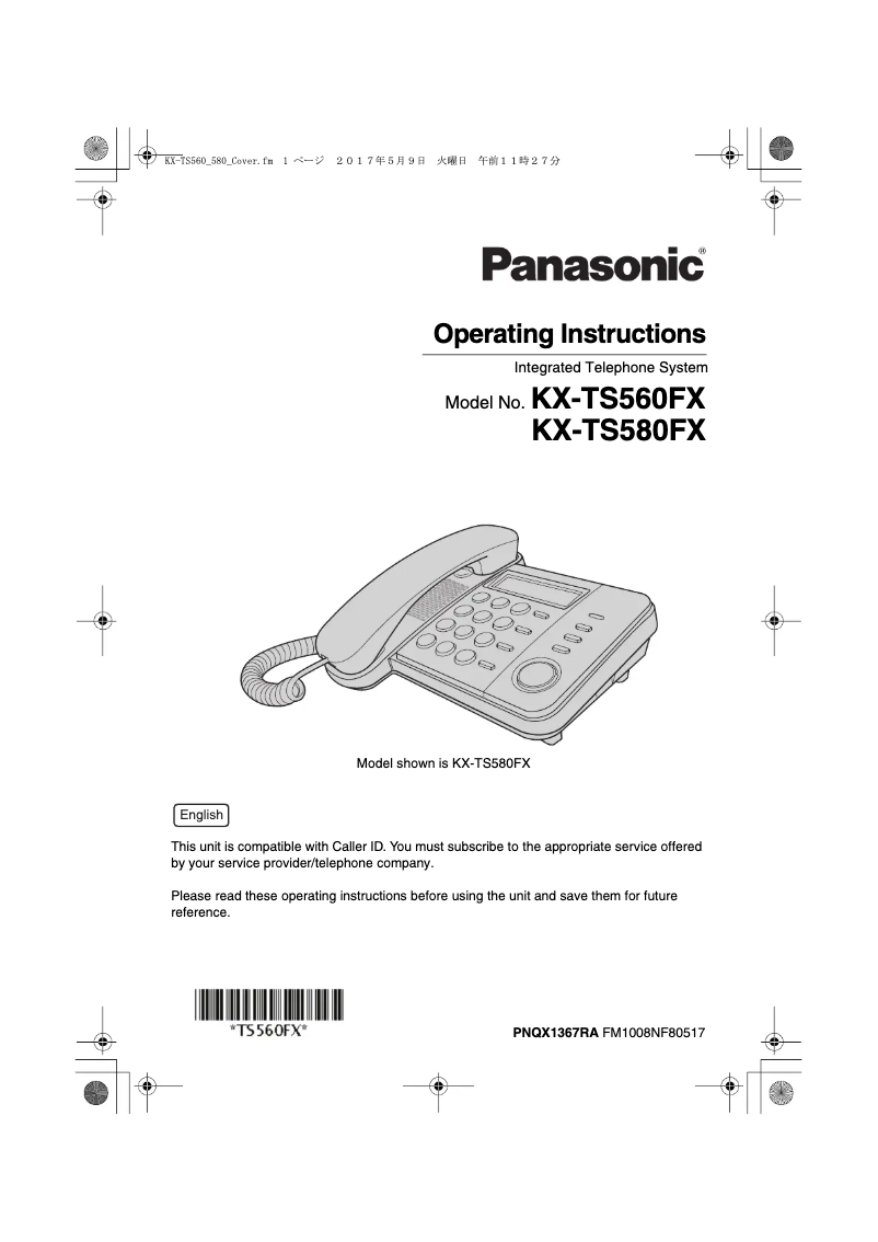 Página 1 del manual Manual de usuario Panasonic KX-TS580FX1