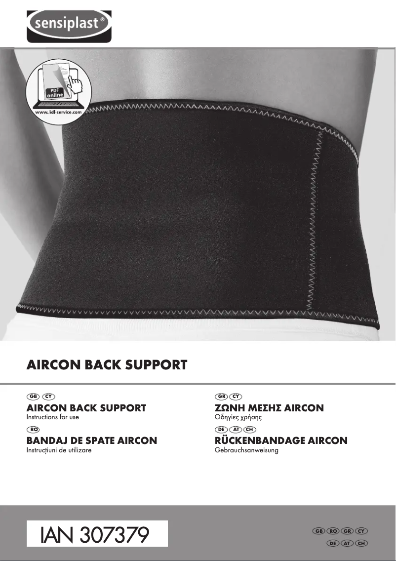 Página 1 del manual Manual de usuario Sensiplast IAN 307379