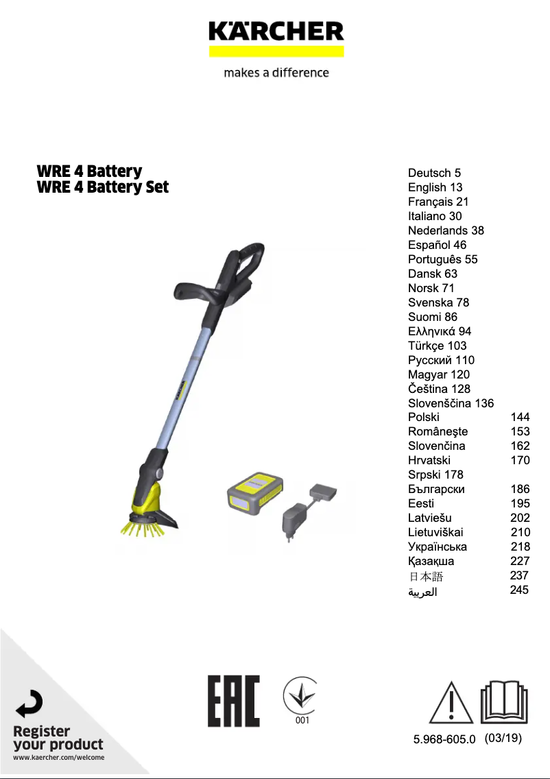 Imagen de la primera página del manual del dispositivo WRE 4