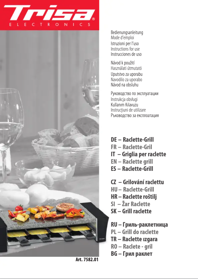 Imagen de la primera página del manual del dispositivo Raclettino 8