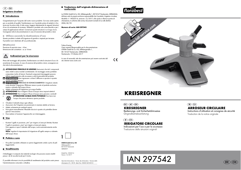 Imagen de la primera página del manual del dispositivo HG03314