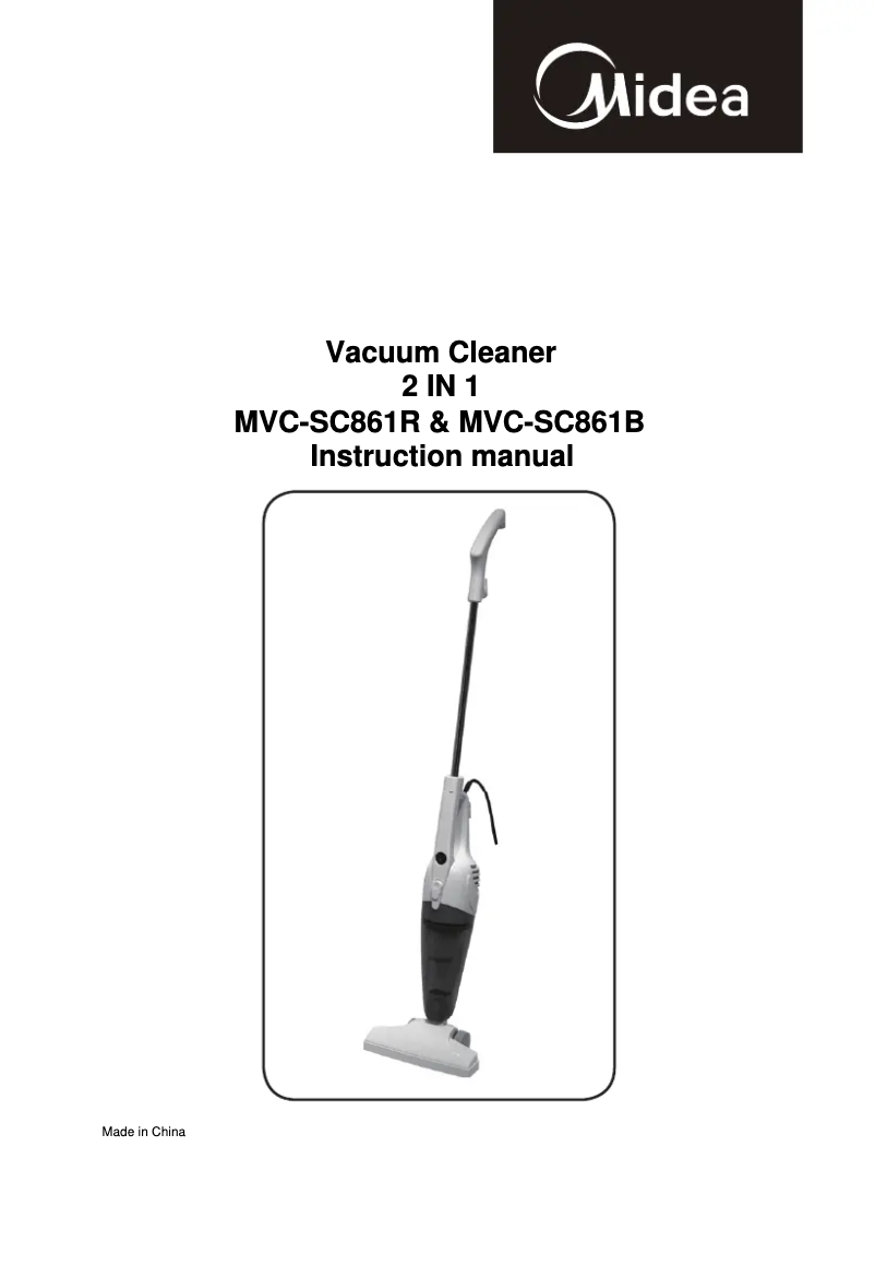 Página 1 del manual Manual de usuario Midea MVC-SC861R