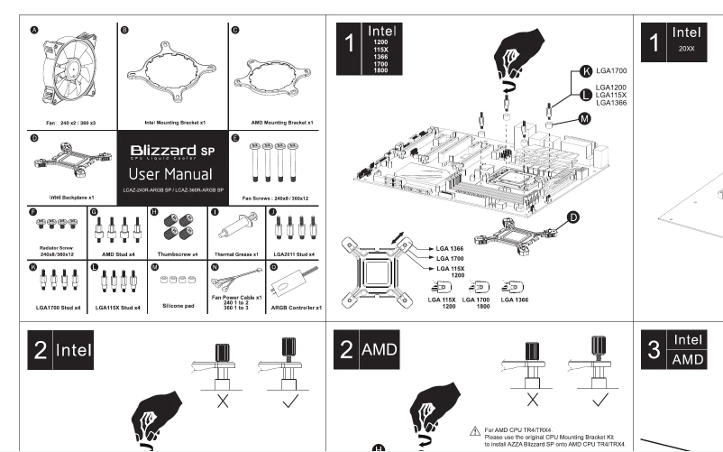Página nº 1 - Manual de usuario Azza Blizzard SP 240mm