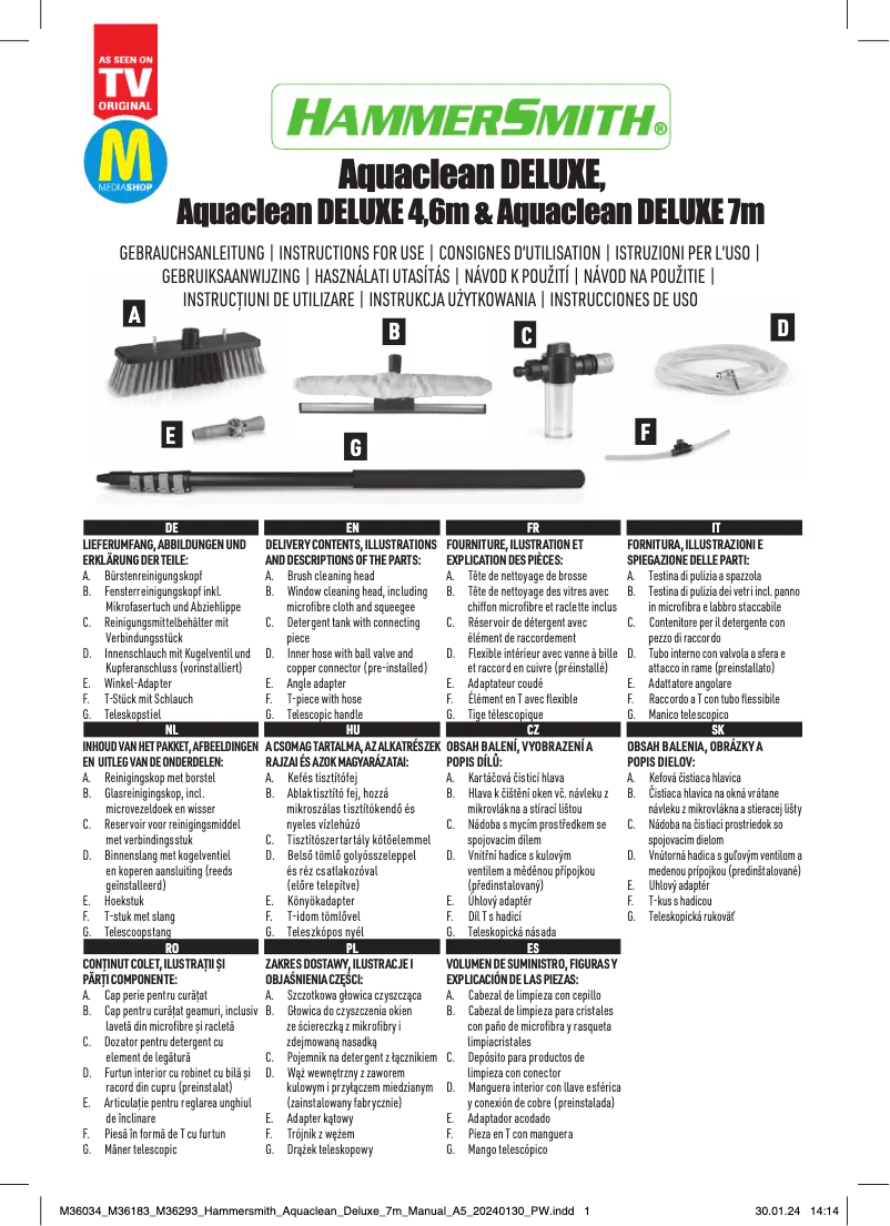Página 1 del manual Manual de usuario Hammersmith Aquaclean DELUXE