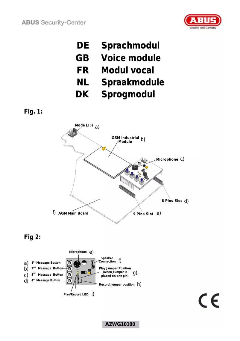 Imagen de la primera página del manual del dispositivo AZWG10100