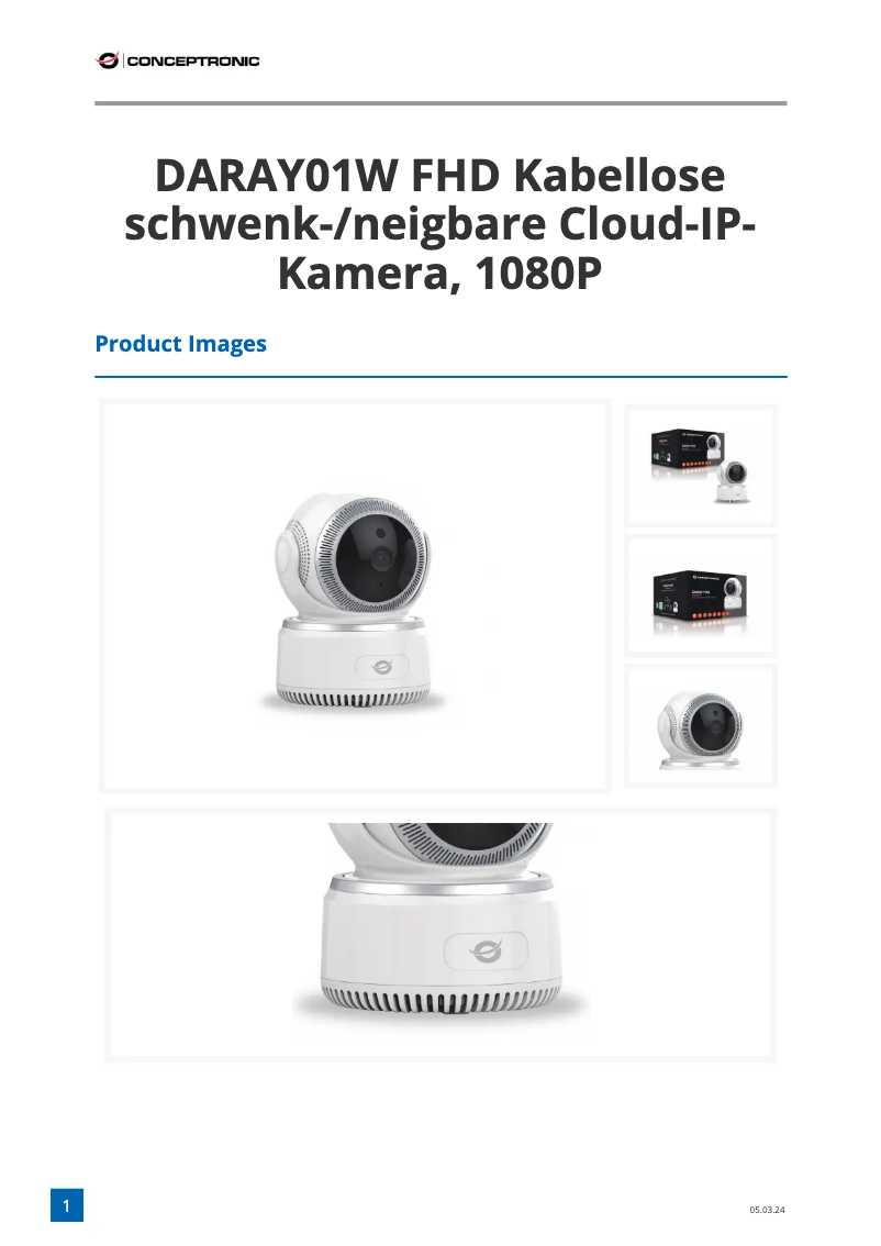 Imagen de la primera página del manual del dispositivo DARAY01W