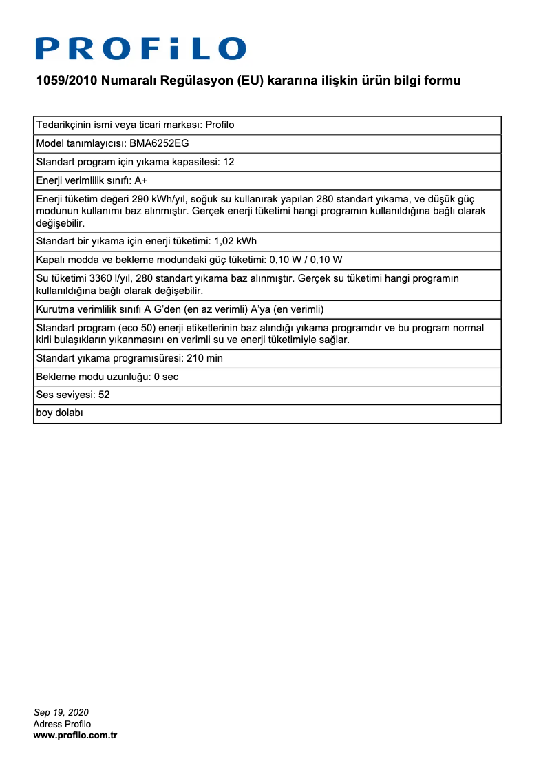 Página 1 del manual Manual de usuario Profilo BMA6252EG