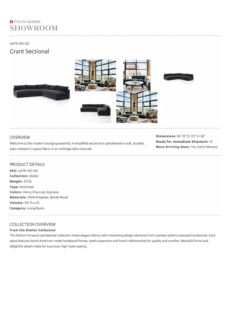 Página 1 del manual Manual de usuario Four Hands UATR-010-152