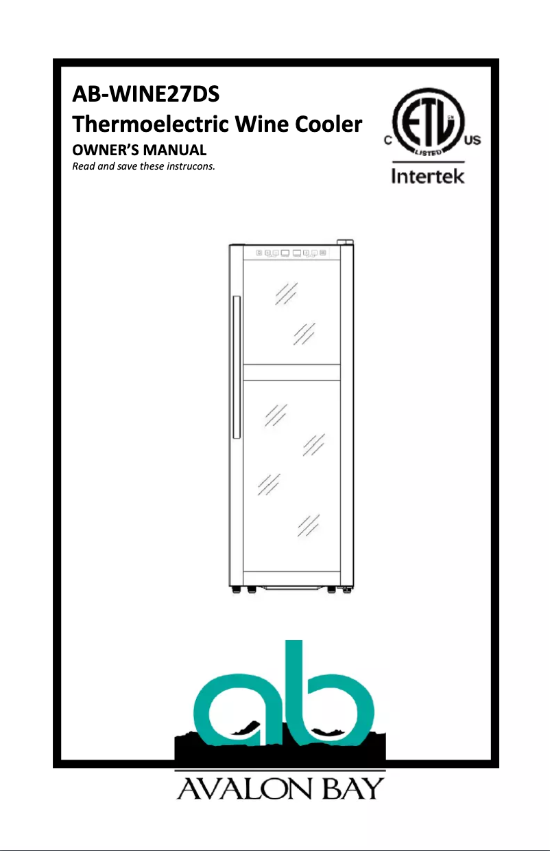 Imagen de la primera página del manual del dispositivo AB-WINE27DS