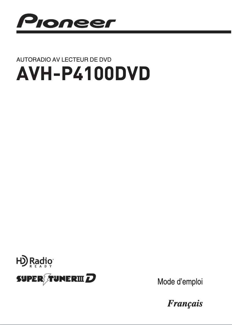 Imagen de la primera página del manual del dispositivo AVH-P4100DVD
