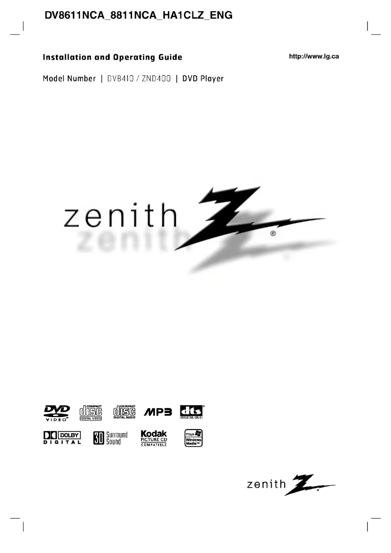 Imagen de la primera página del manual del dispositivo ZND400