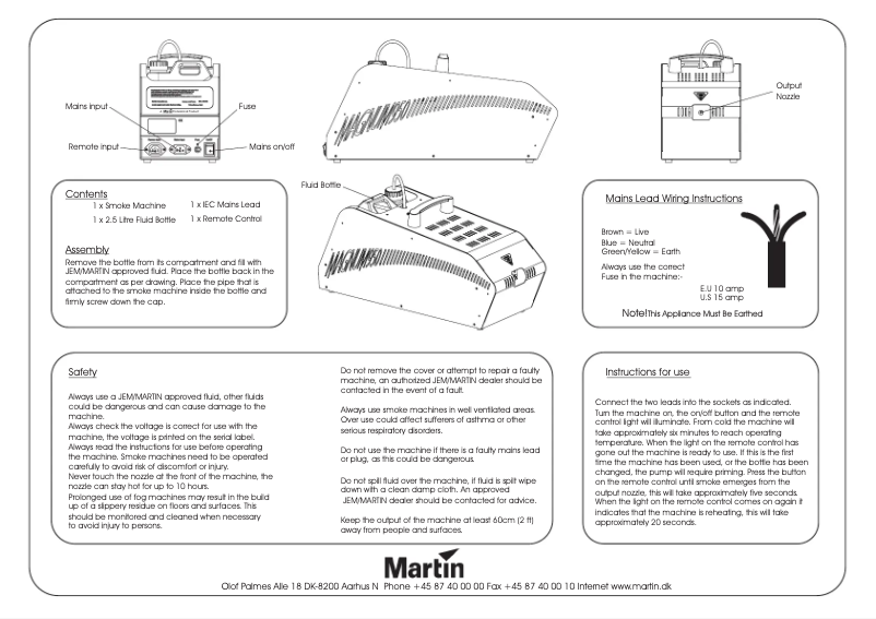 Página 1 del manual Manual de usuario Martin Magnum 950