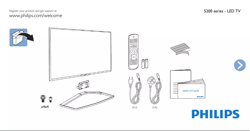 Imagen de la primera página del manual del dispositivo 55PFK5209