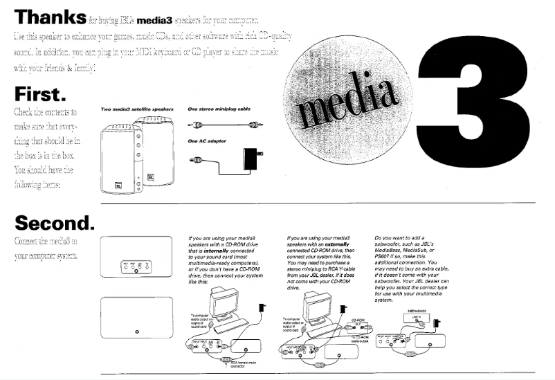 Imagen de la primera página del manual del dispositivo Media 3
