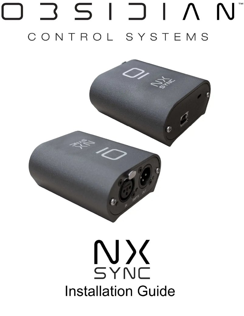 Imagen de la primera página del manual del dispositivo NX Sync