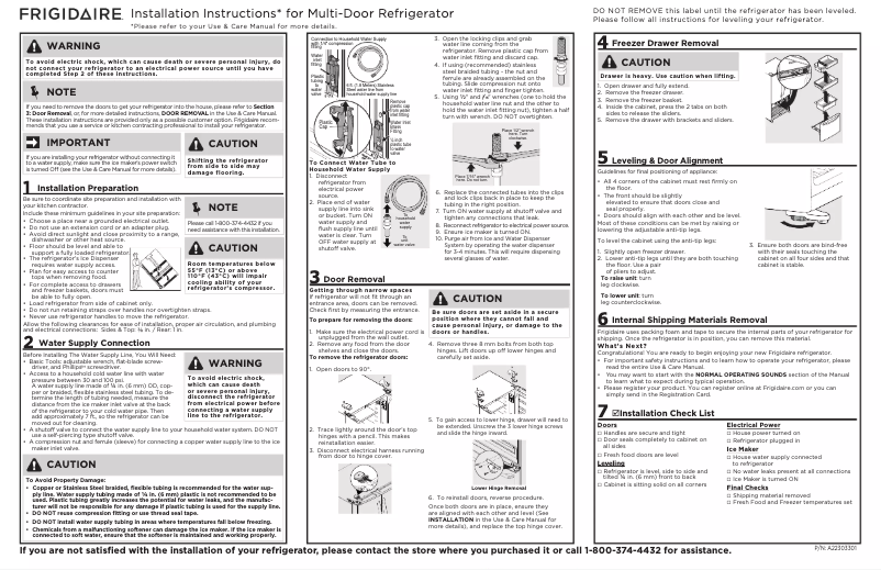 Imagen de la primera página del manual del dispositivo FRFG1723AV