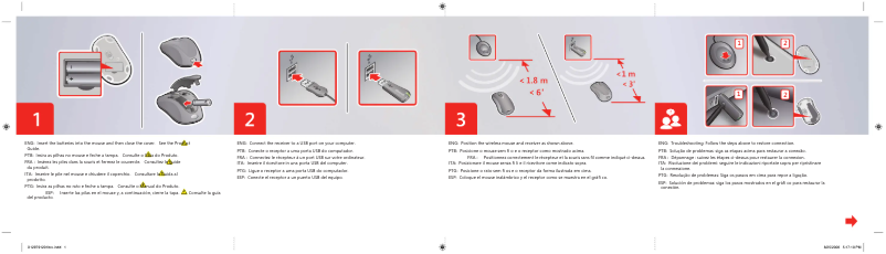 Imagen de la primera página del manual del dispositivo Wireless Notebook Optical Mouse 3000