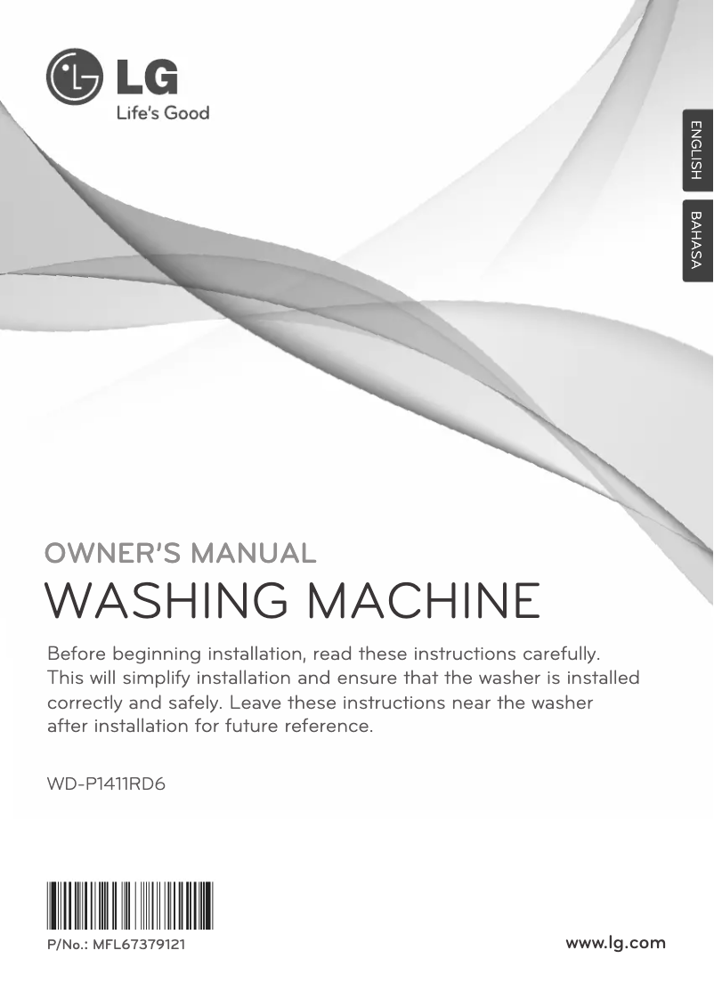 Página 1 del manual Manual de usuario LG WD-P1411RD6