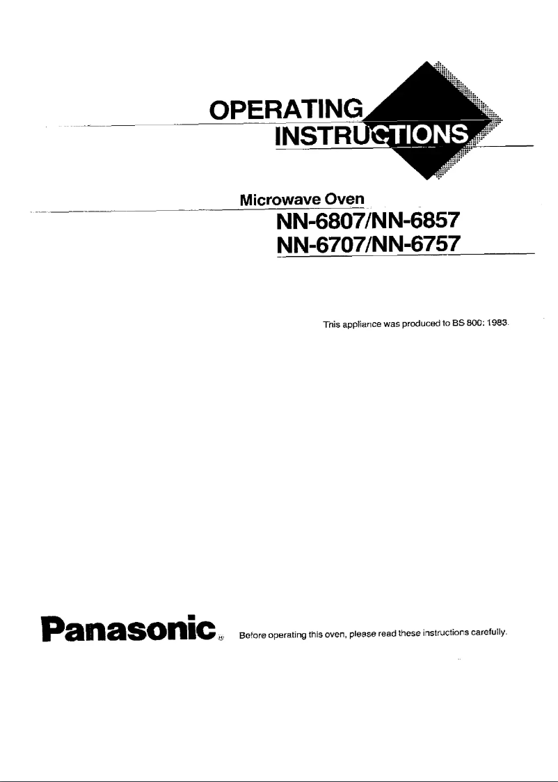 Página 1 del manual Manual de usuario Panasonic NN-6807