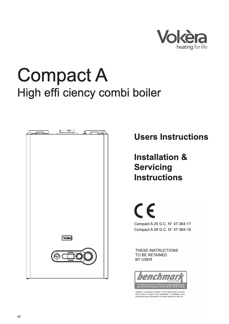 Página nº 1 - Manual de usuario Vokèra Comact A