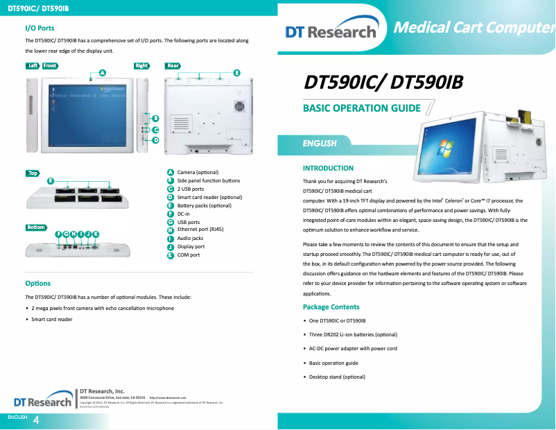 Página nº 1 - Manual de usuario DT Research DT590IB