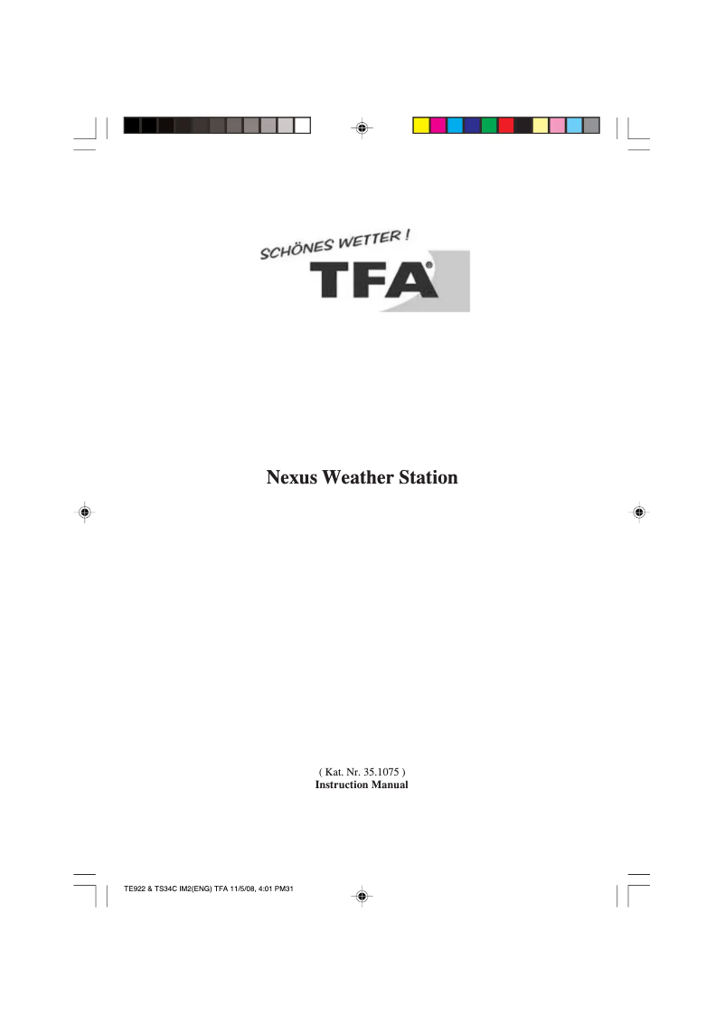 Página nº 1 - Manual de usuario TFA 35.1075