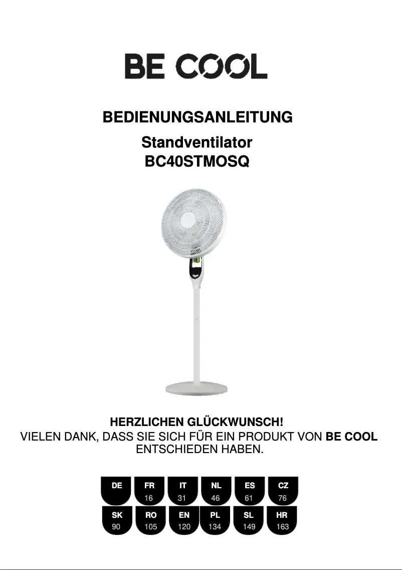 Imagen de la primera página del manual del dispositivo BC40STMOSQ