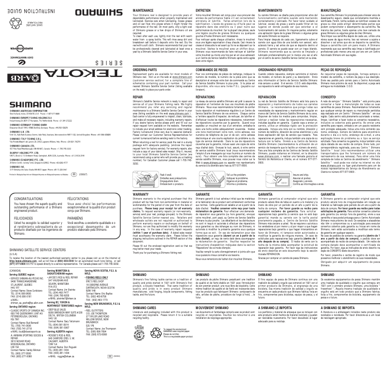 Imagen de la primera página del manual del dispositivo Tekota 300LC