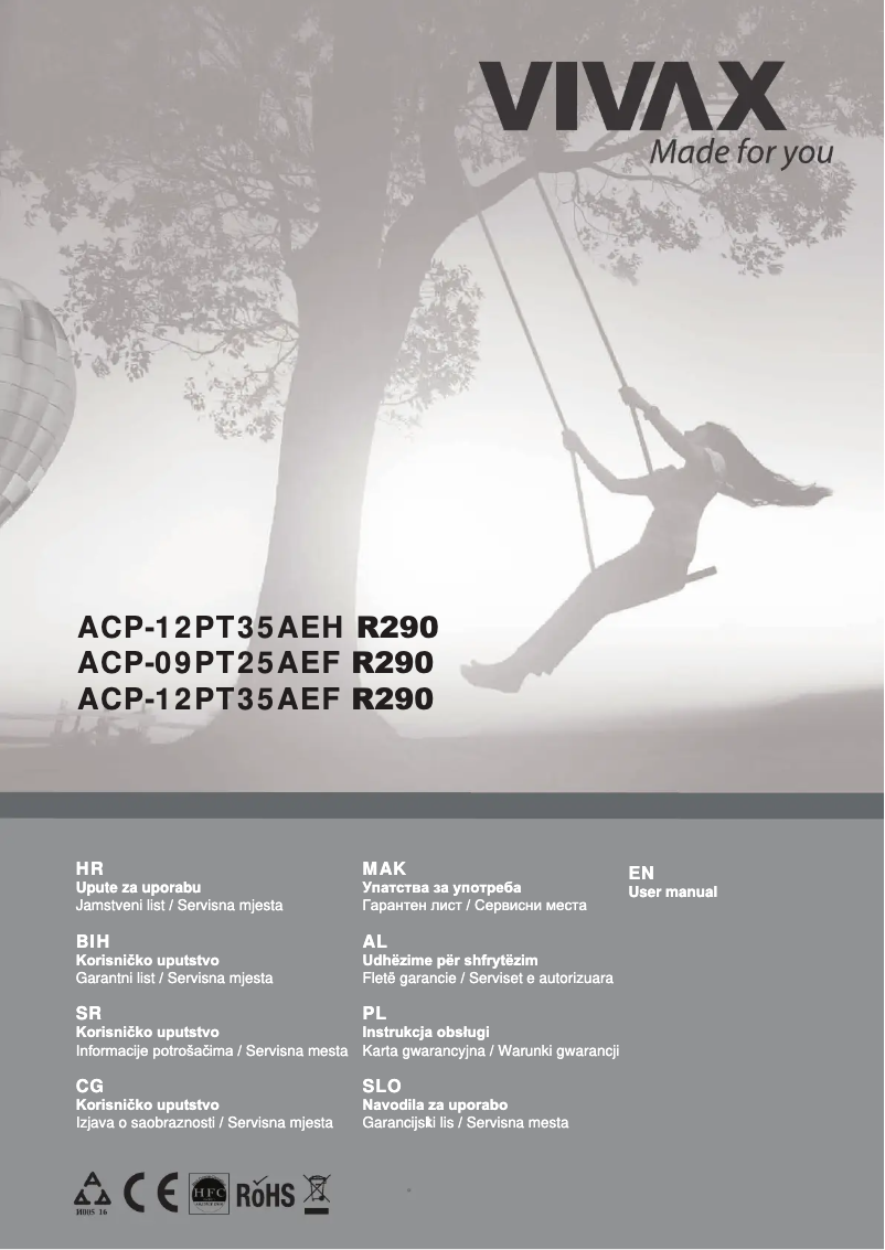 Imagen de la primera página del manual del dispositivo ACP-12PT35AEF