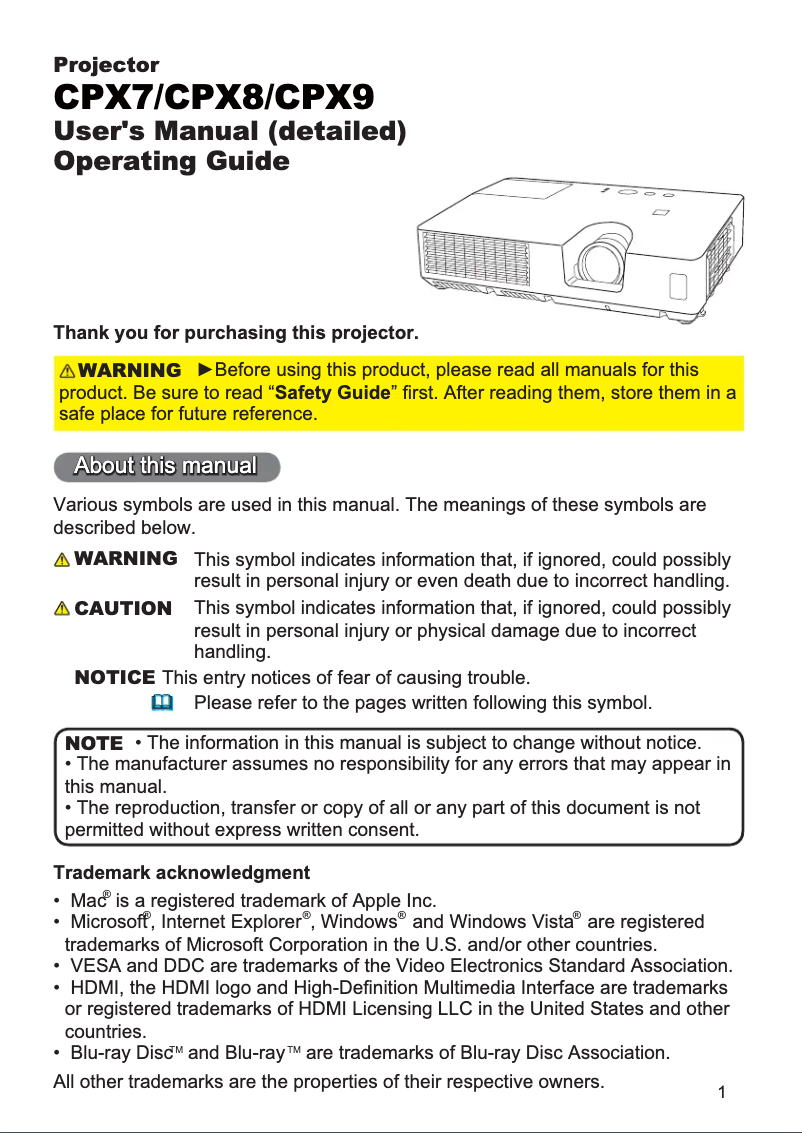 Imagen de la primera página del manual del dispositivo CPX7
