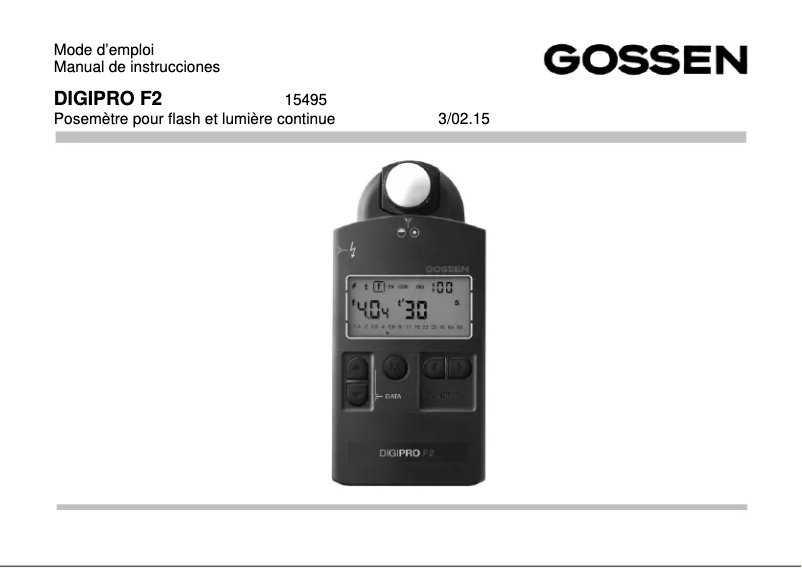 Imagen de la primera página del manual del dispositivo DigiPro F2