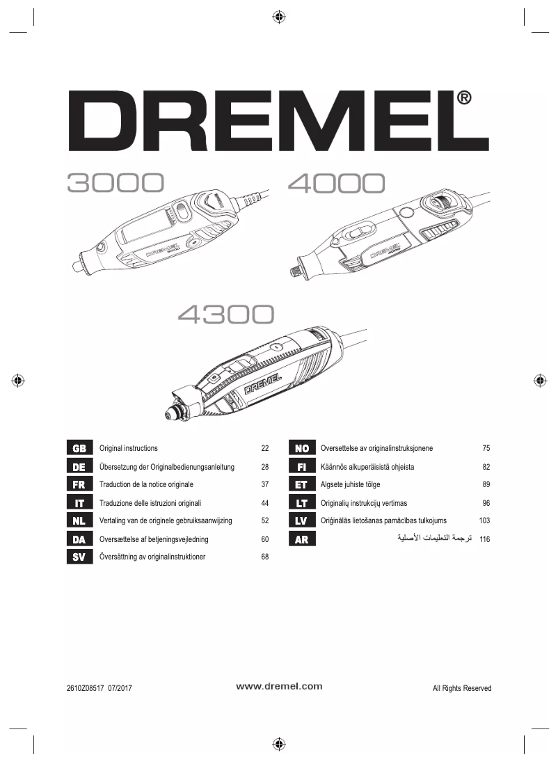 Página 1 del manual Manual de usuario Dremel 4300
