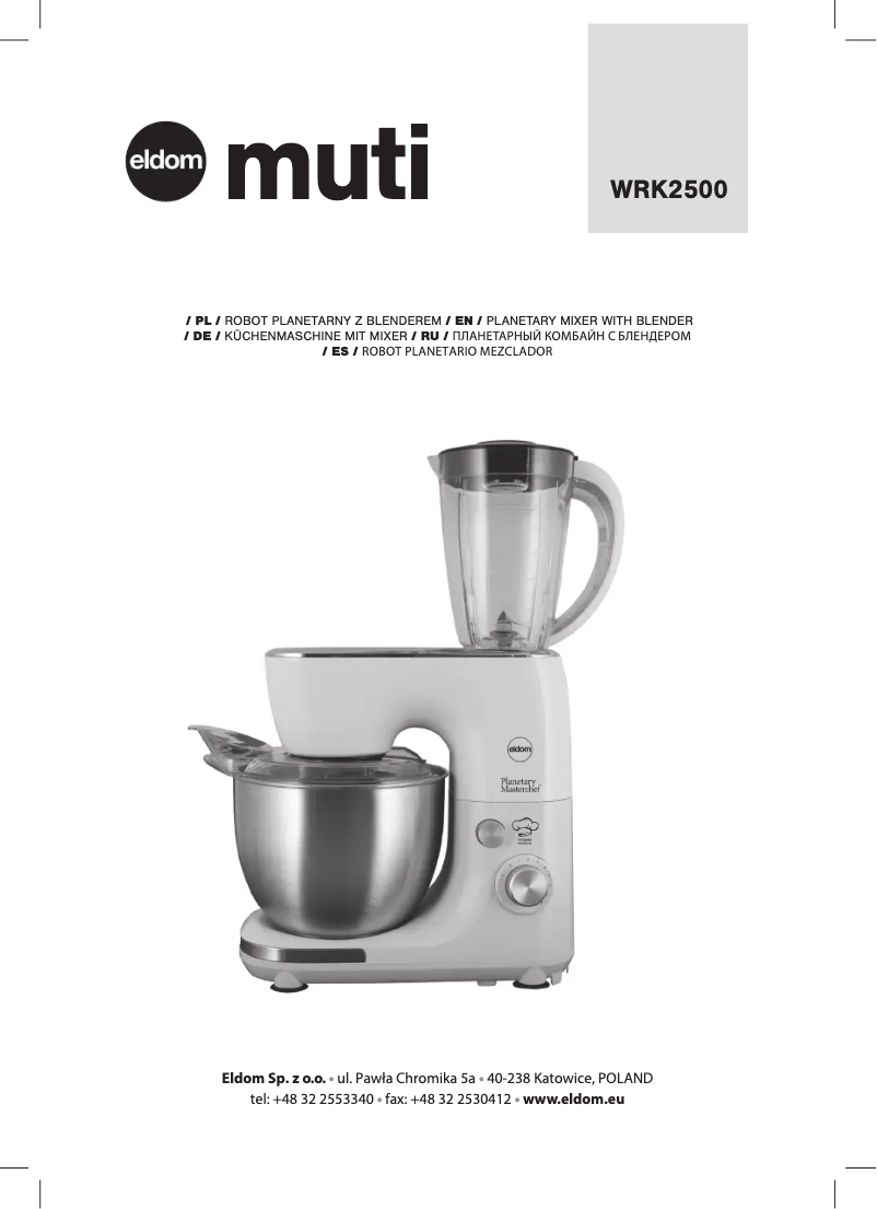 Página 1 del manual Manual de usuario Eldom Muti WRK2500