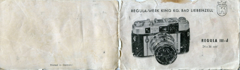 Imagen de la primera página del manual del dispositivo Regula III-d