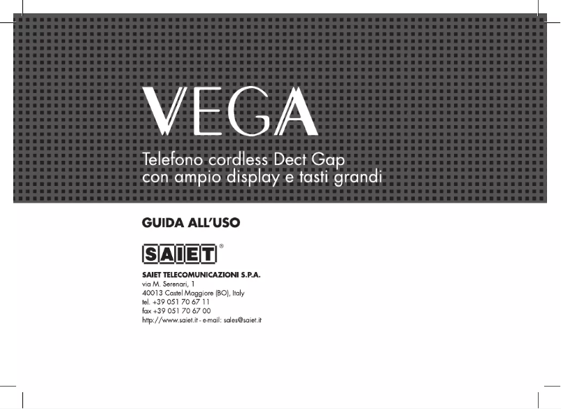 Página 1 del manual Manual de usuario Saiet Vega
