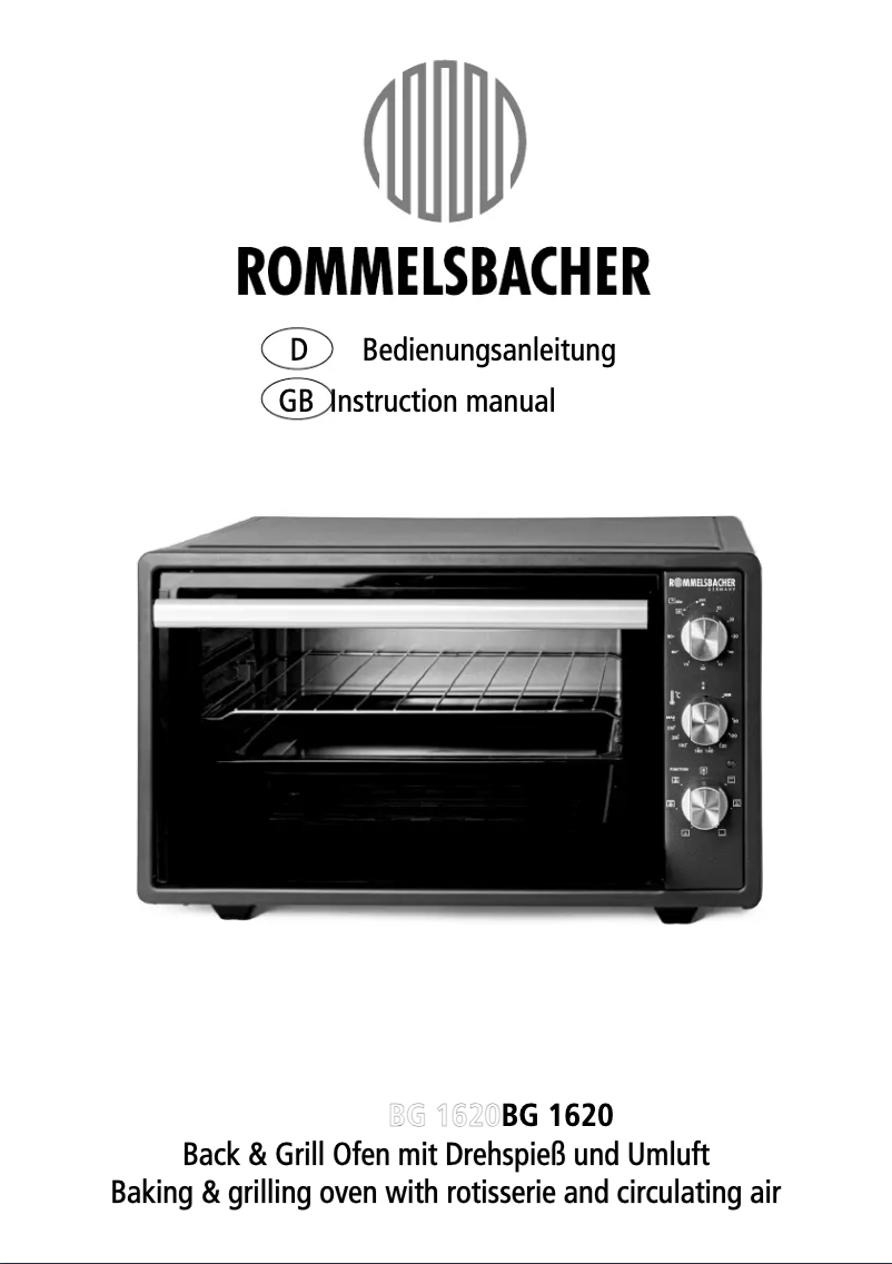 Imagen de la primera página del manual del dispositivo BG 1620