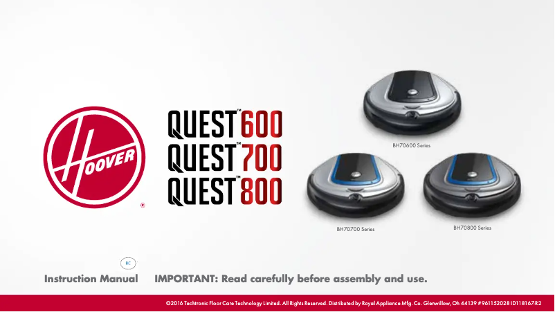 Página nº 1 - Manual de usuario Hoover Quest 600