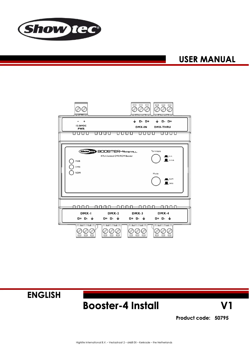 Página nº 1 - Manual de usuario Showtec Booster-4 Install