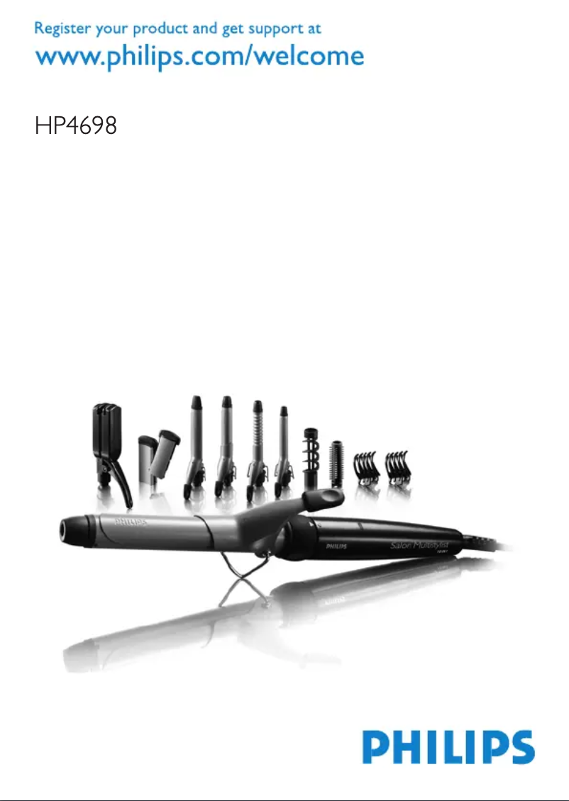 Imagen de la primera página del manual del dispositivo Multi-styler HP4698