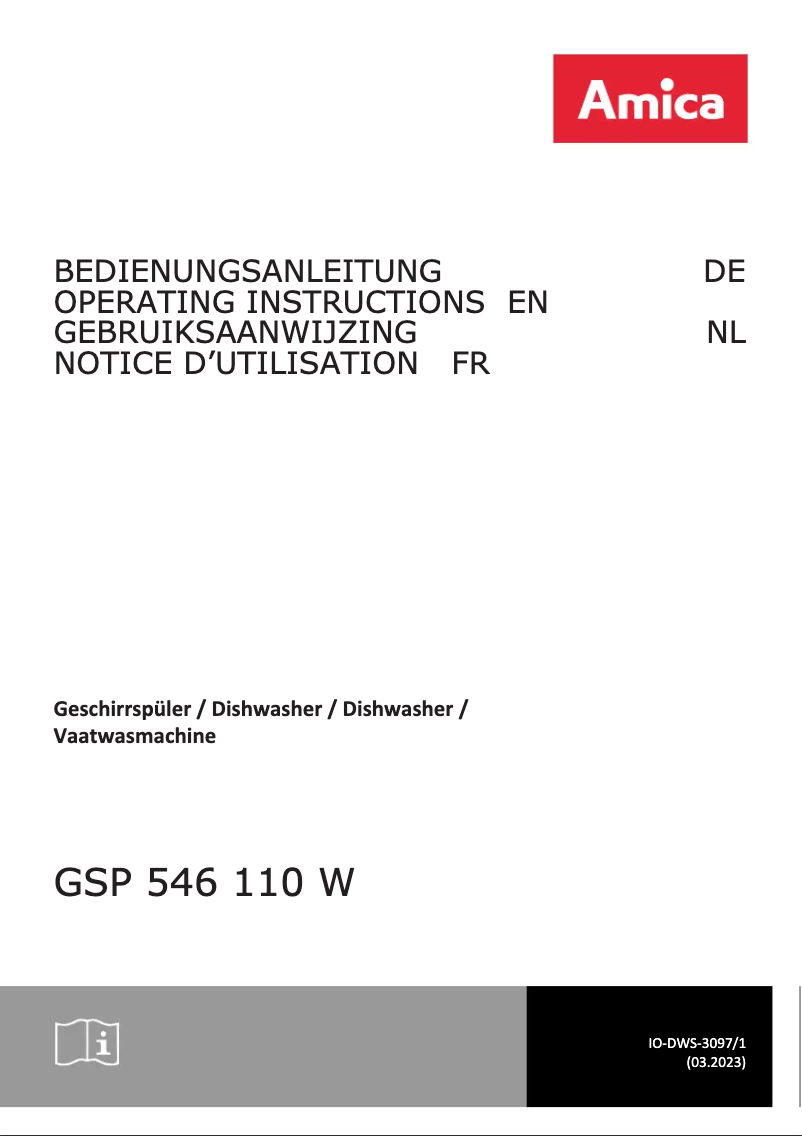 Página 1 del manual Manual de usuario Amica GSP 546 110 W