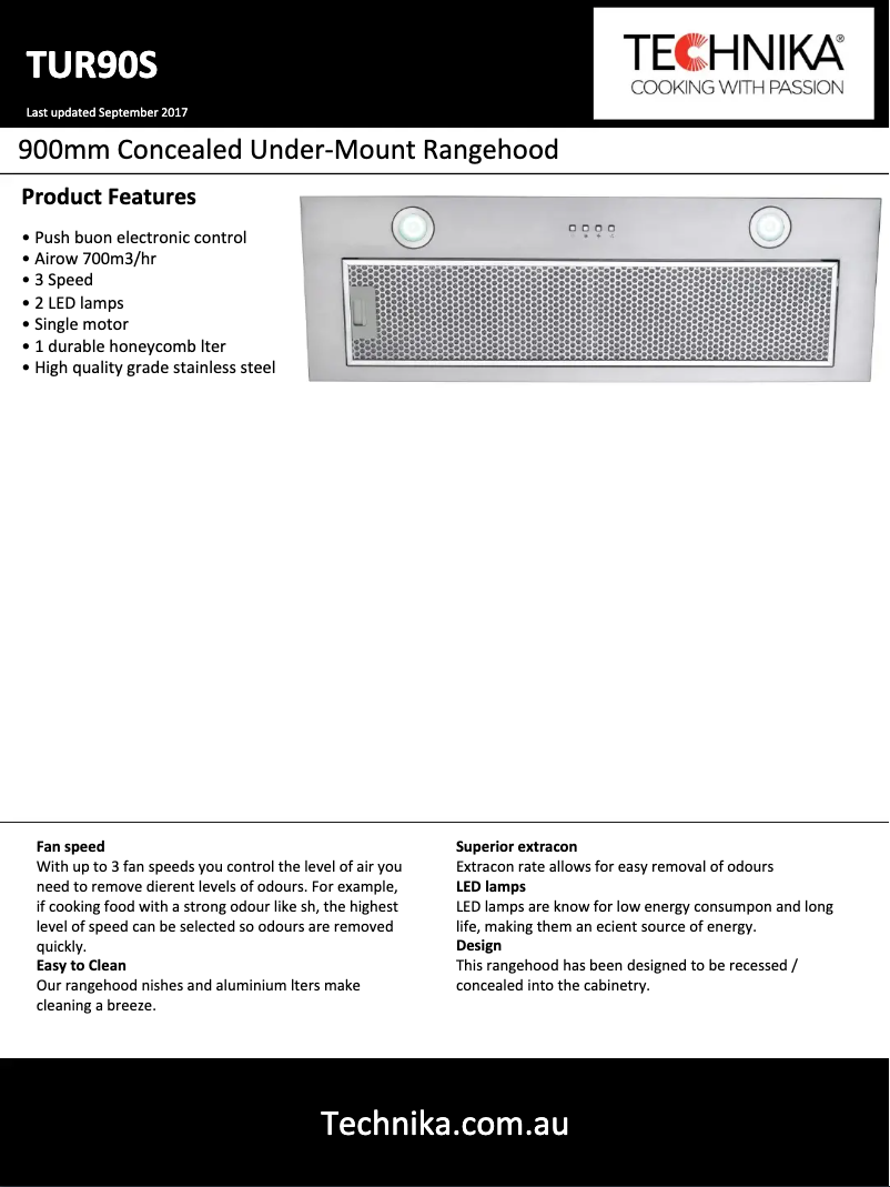 Página nº 1 - Ficha técnica Technika TUR90S