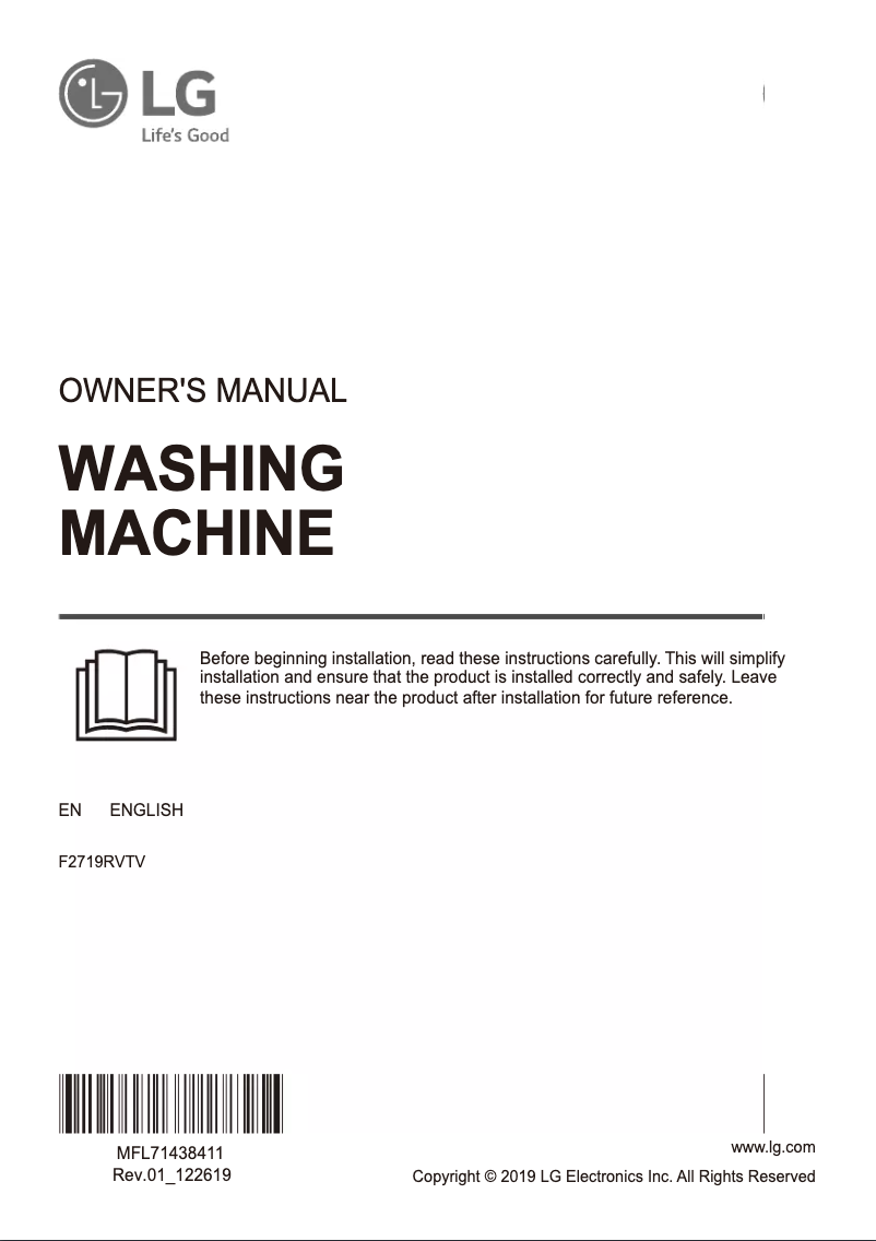 Imagen de la primera página del manual del dispositivo F2719RVTV