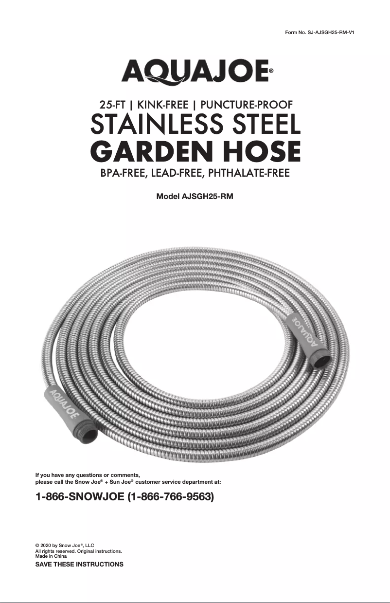 Imagen de la primera página del manual del dispositivo AJSGH25-RM