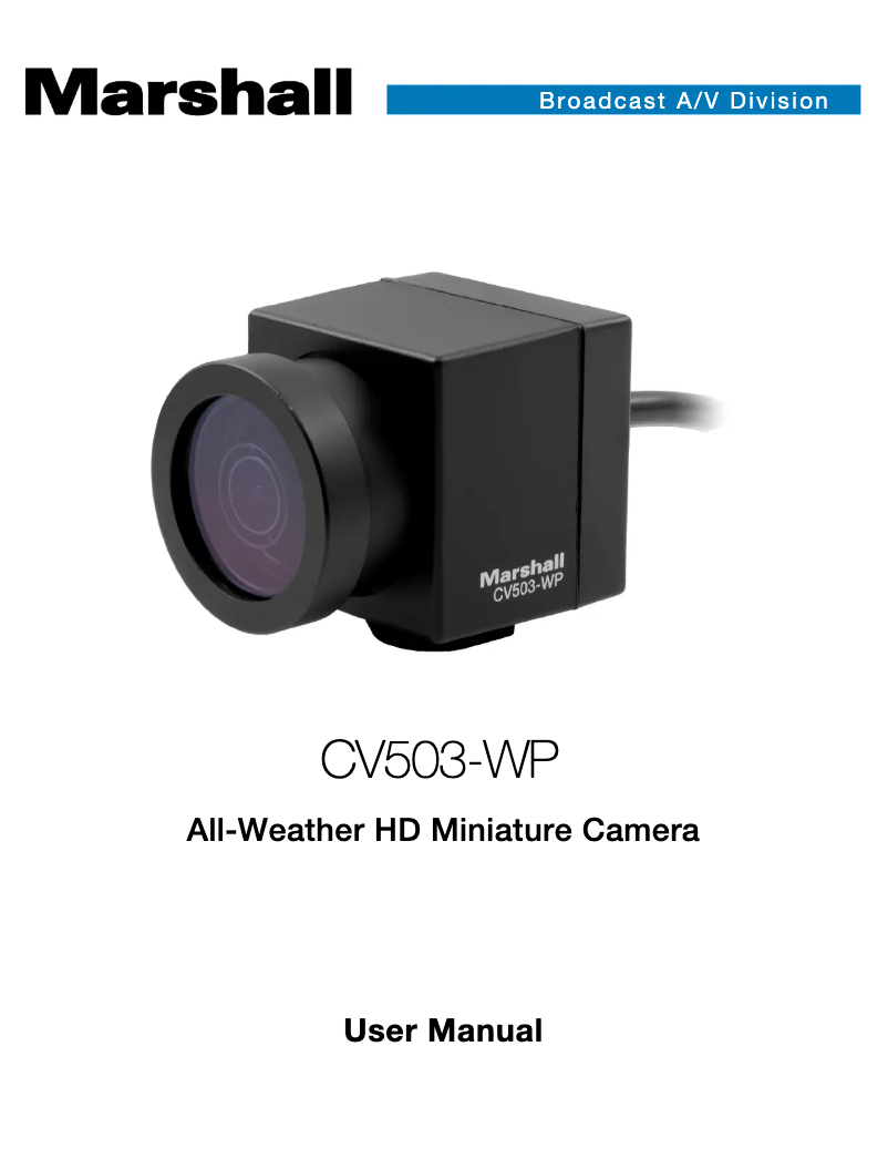 Imagen de la primera página del manual del dispositivo CV503-WP