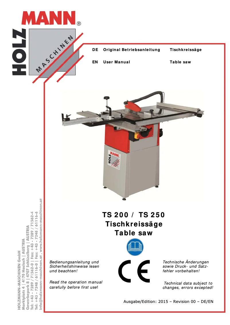 Imagen de la primera página del manual del dispositivo TS200