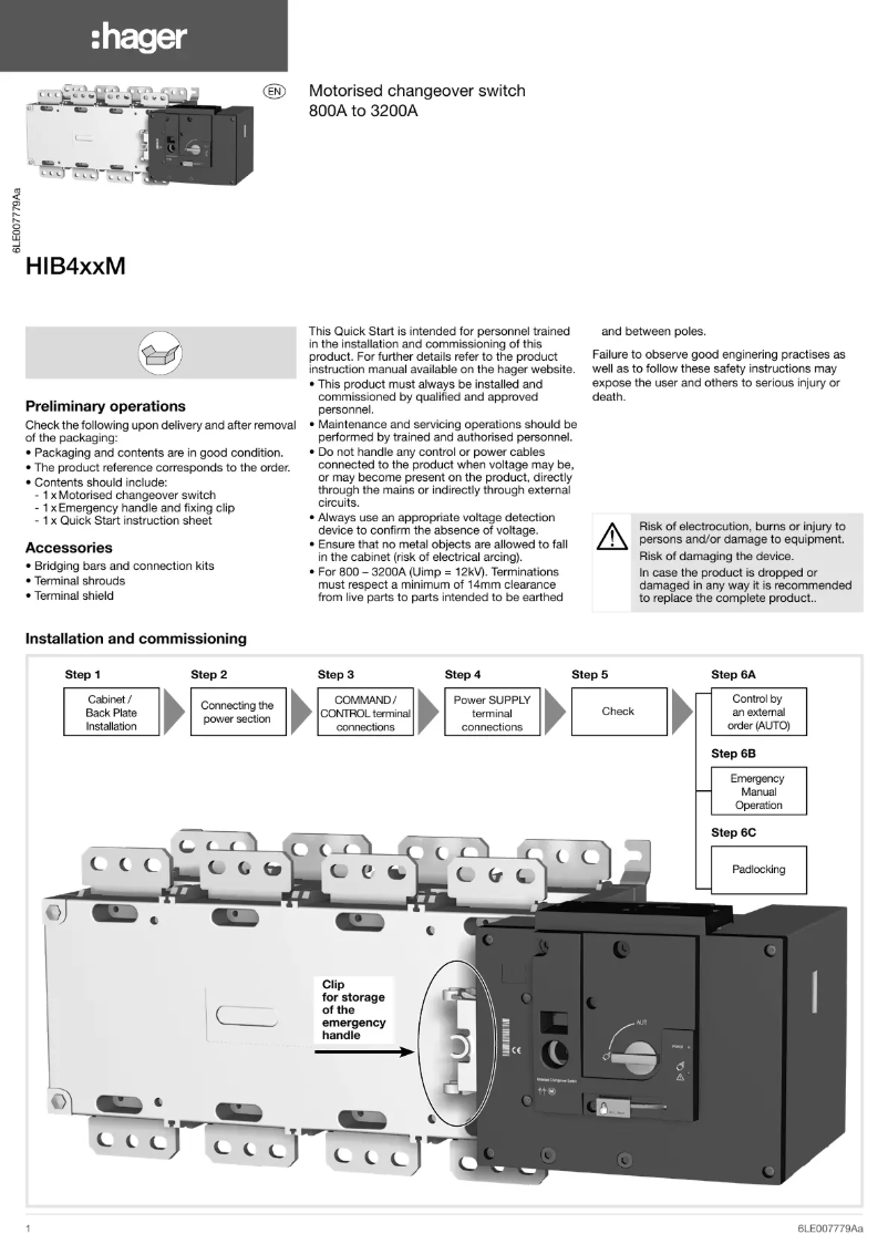 Imagen de la primera página del manual del dispositivo HIB495M