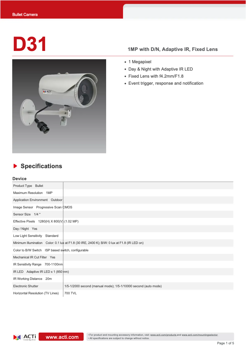 Imagen de la primera página del manual del dispositivo D31