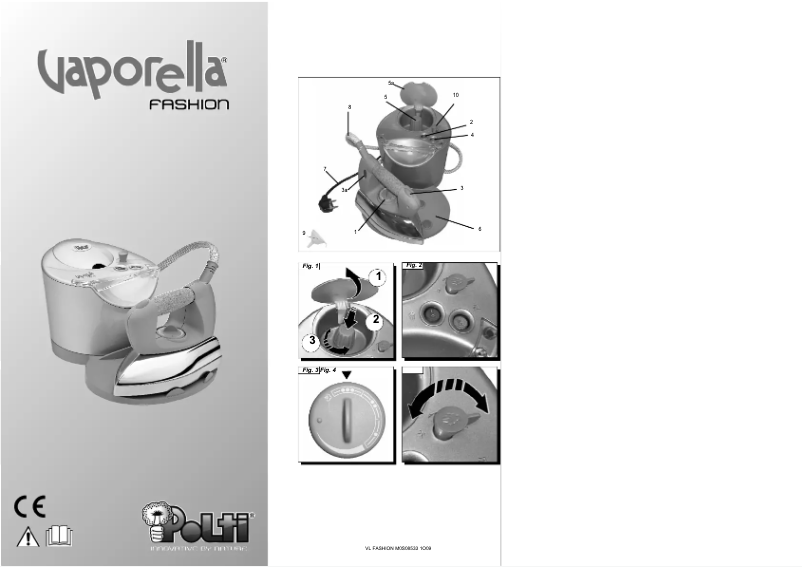 Imagen de la primera página del manual del dispositivo Vaporella Fashion