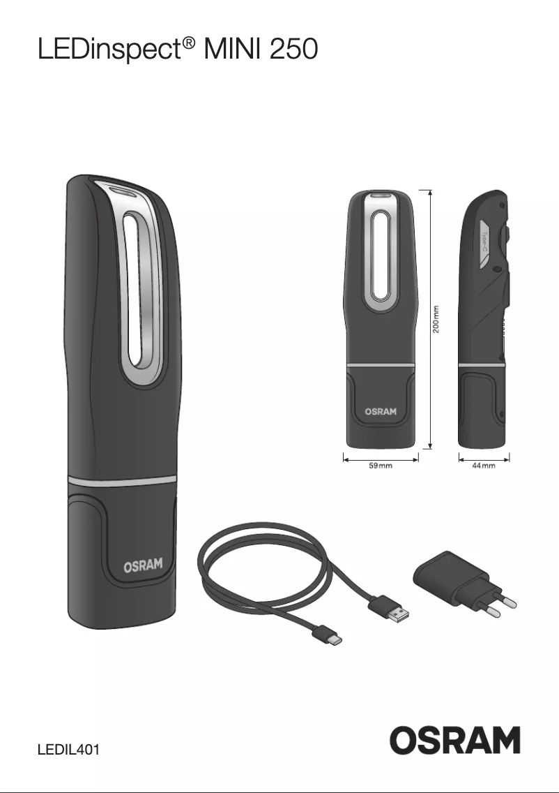 Página 1 del manual Instrucciones / montaje Osram LEDinspect MINI250