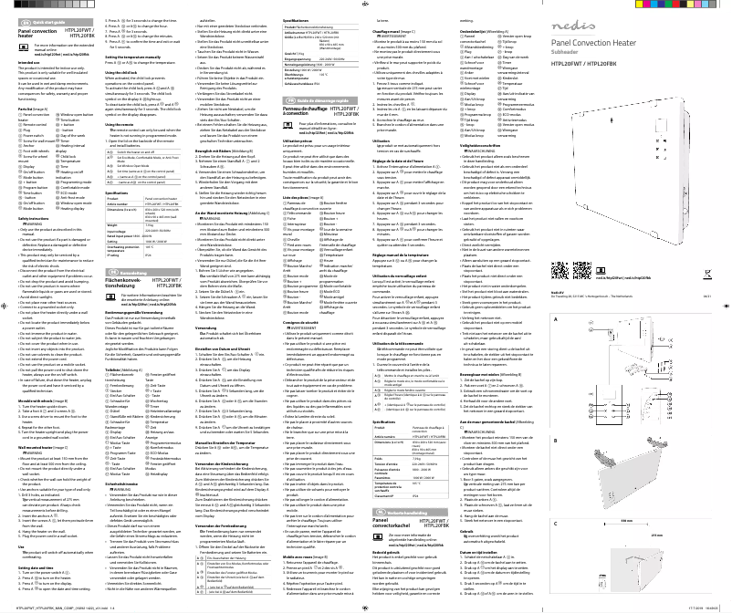 Imagen de la primera página del manual del dispositivo HTPL20FWT